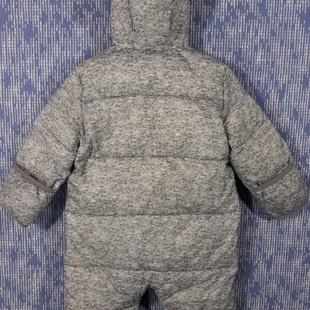 Baby GAP ColdControl Ultra Max Primaloft Hooded Bear Ear Snowsuit Gray 18-24M